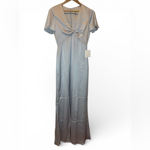 Show Me Your MuMu Dresses & Skirts - Show Me Your MuMu Rome Twist Gown Lilac Satin Romantic Feminine Flutter Small